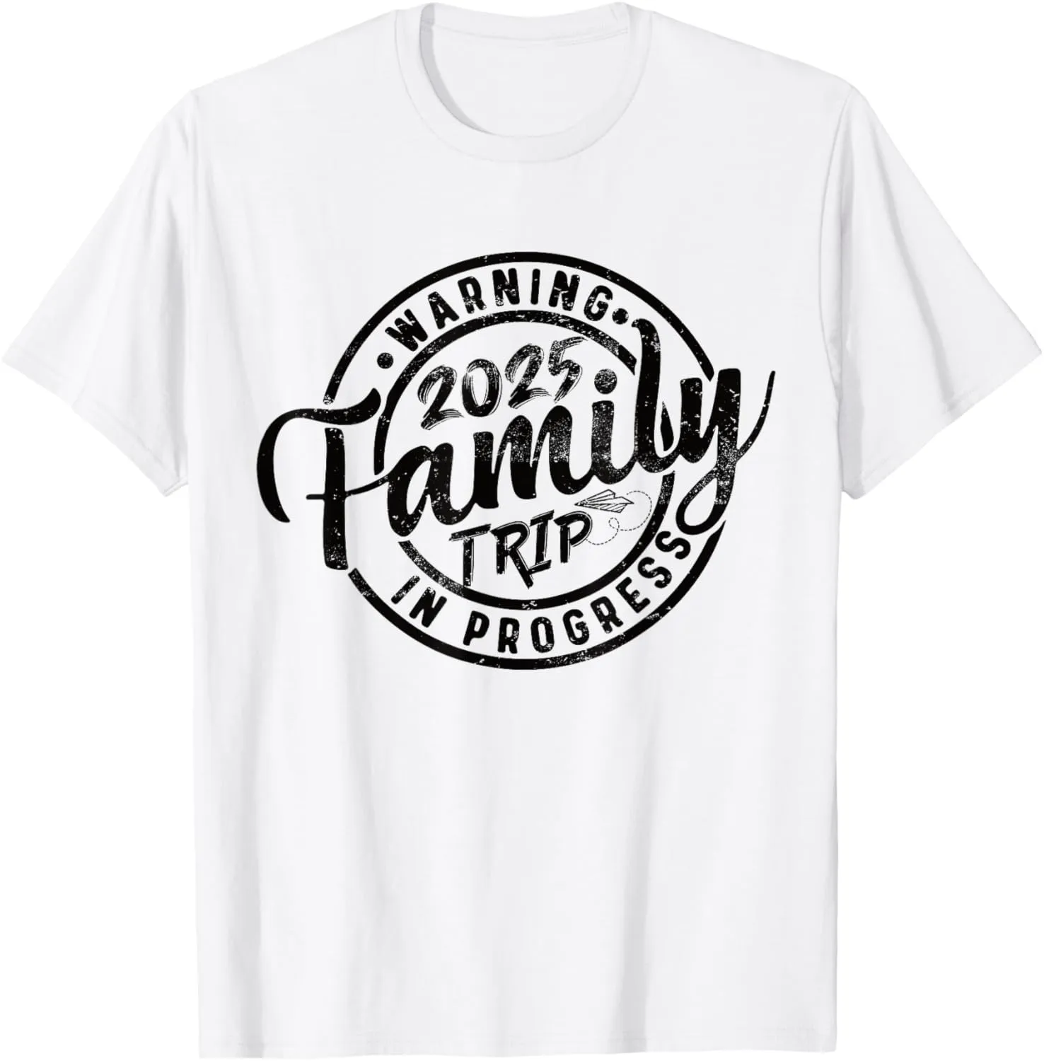 Warning Family Trip In Progress 2025 Family Trip Matching T-Shirt