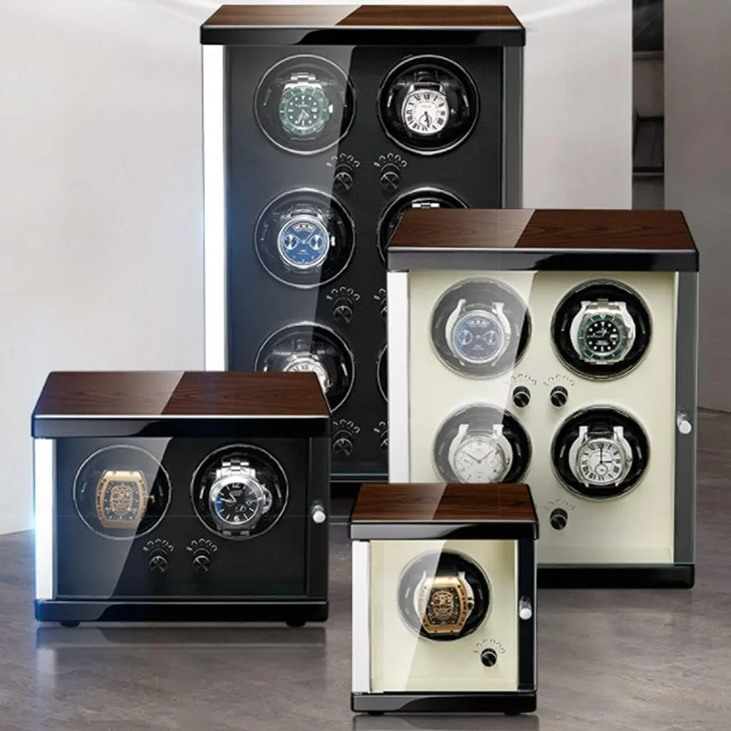 Watch Box Single For Men And Women Watch Box Transparent Cover Mechanical Watch Storage Box Display The Watch Luxury Watch Case Display Organizer(Size:Store two watch beige lining)