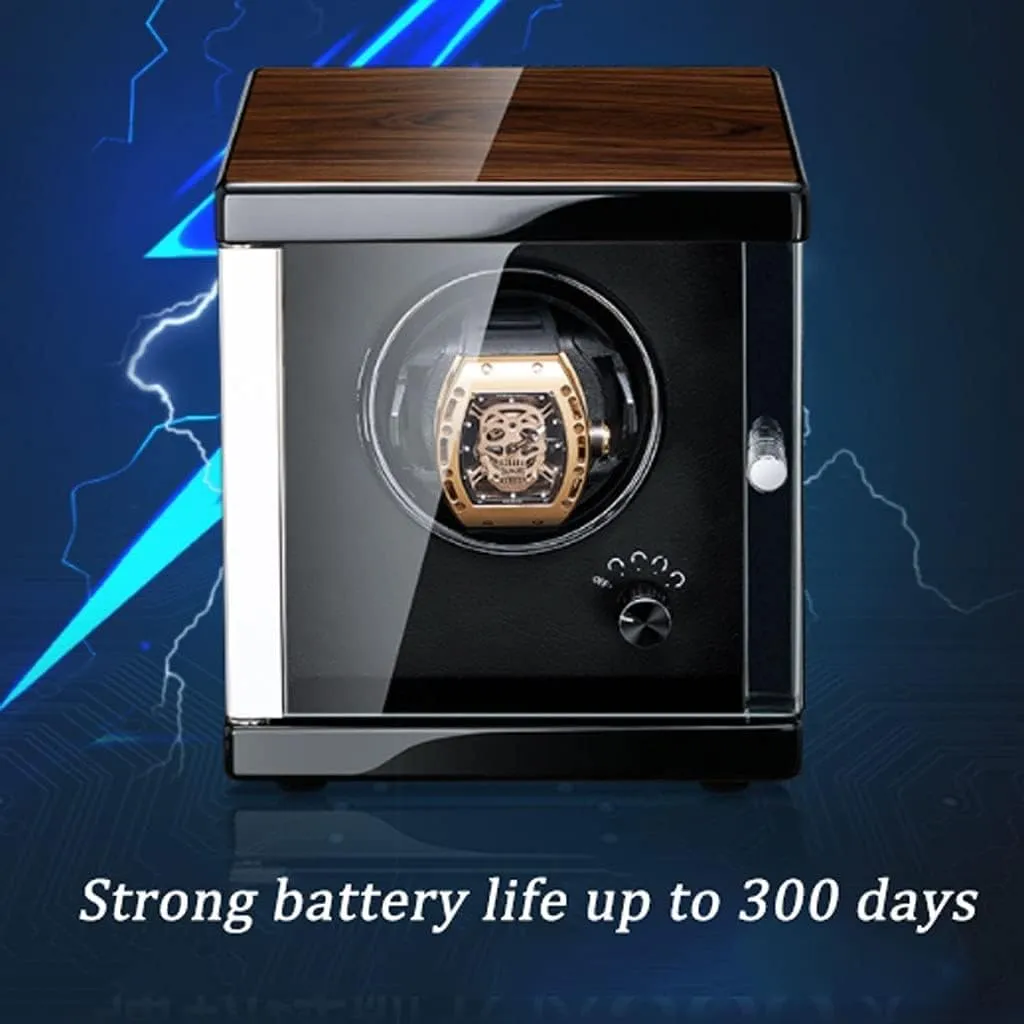 Watch Box Single For Men And Women Watch Box Transparent Cover Mechanical Watch Storage Box Display The Watch Luxury Watch Case Display Organizer(Size:Store two watch beige lining)