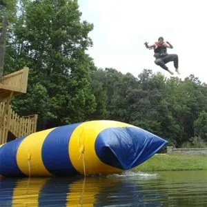 Water Inflatable Catapult Bag, Trampoline Water Toy, Water Platform Flow Bag, Extreme Jump Inflatable Bag, Inflatable Lake Jumping Air Bag for Adults and Children