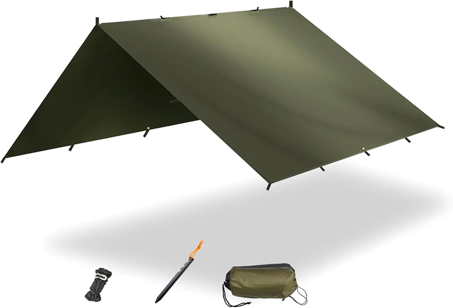 Waterproofs Tarps Tent Shade Garden Canopy Sunshades Outdoor Campings Awnings Shelters Tarps with Rope & Ground Nails