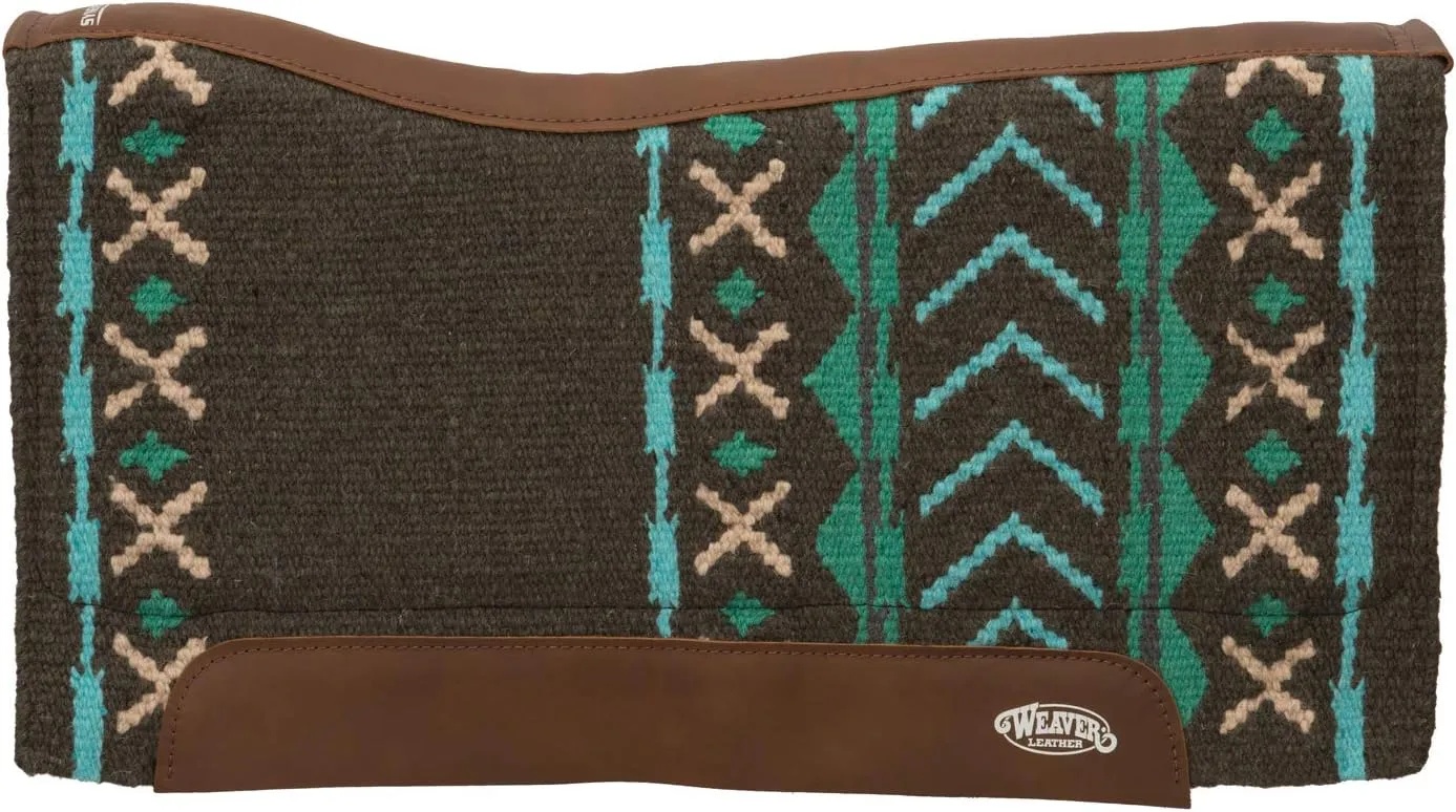 Weaver Leather Synergy Contoured Performance Saddle Pad, 33" L x 38" W - 1" Thick, Merino Wool