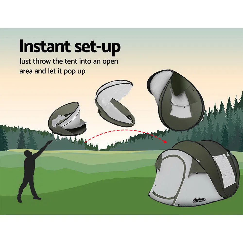 Weisshorn Instant Up Camping Tent 4-5 Person Pop up Tents Family Hiking Beach Dome-TAS_Metro