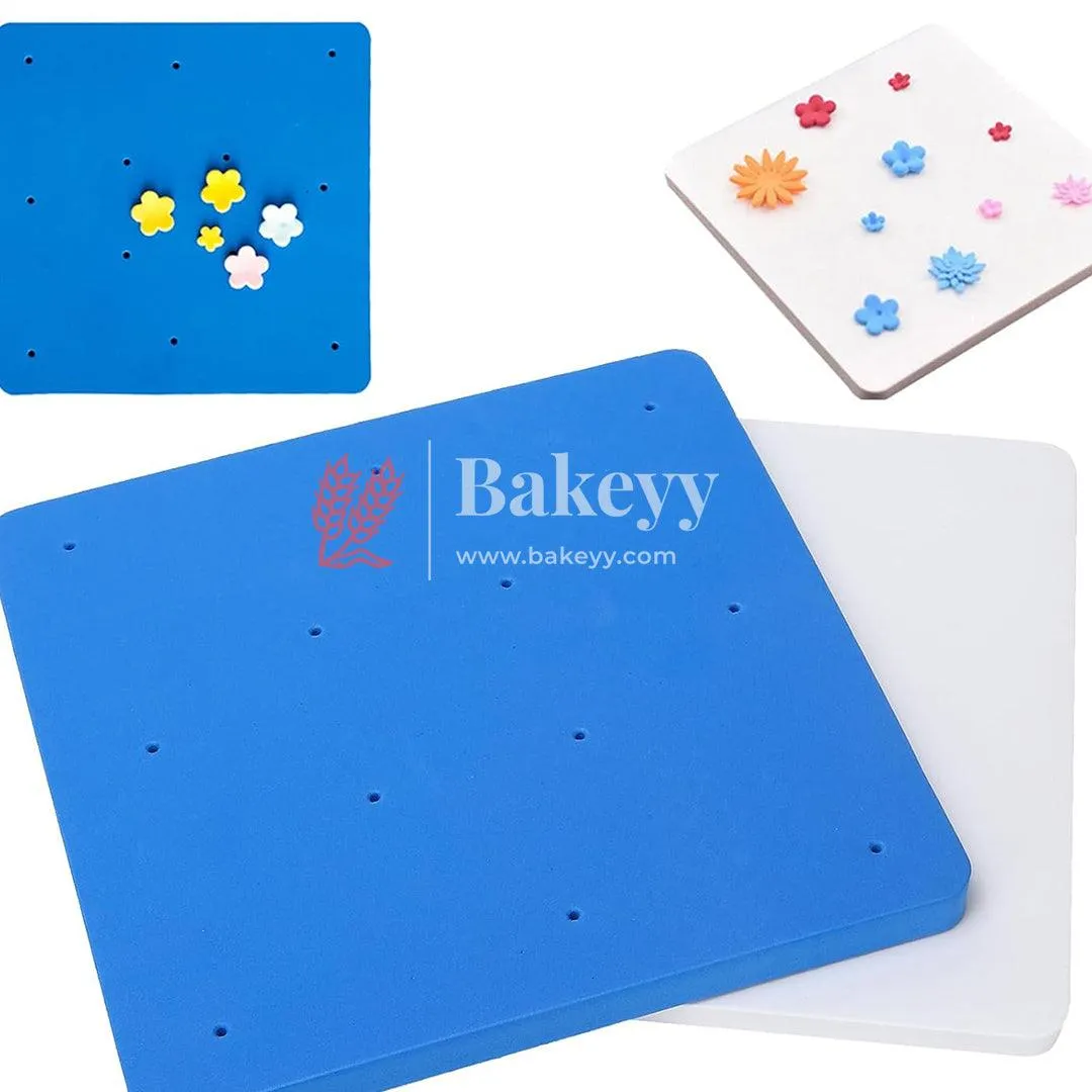 White and Blue Foam Pads | Fondant Flower Modeling Kit | Foam Pads or Cake Decoration|