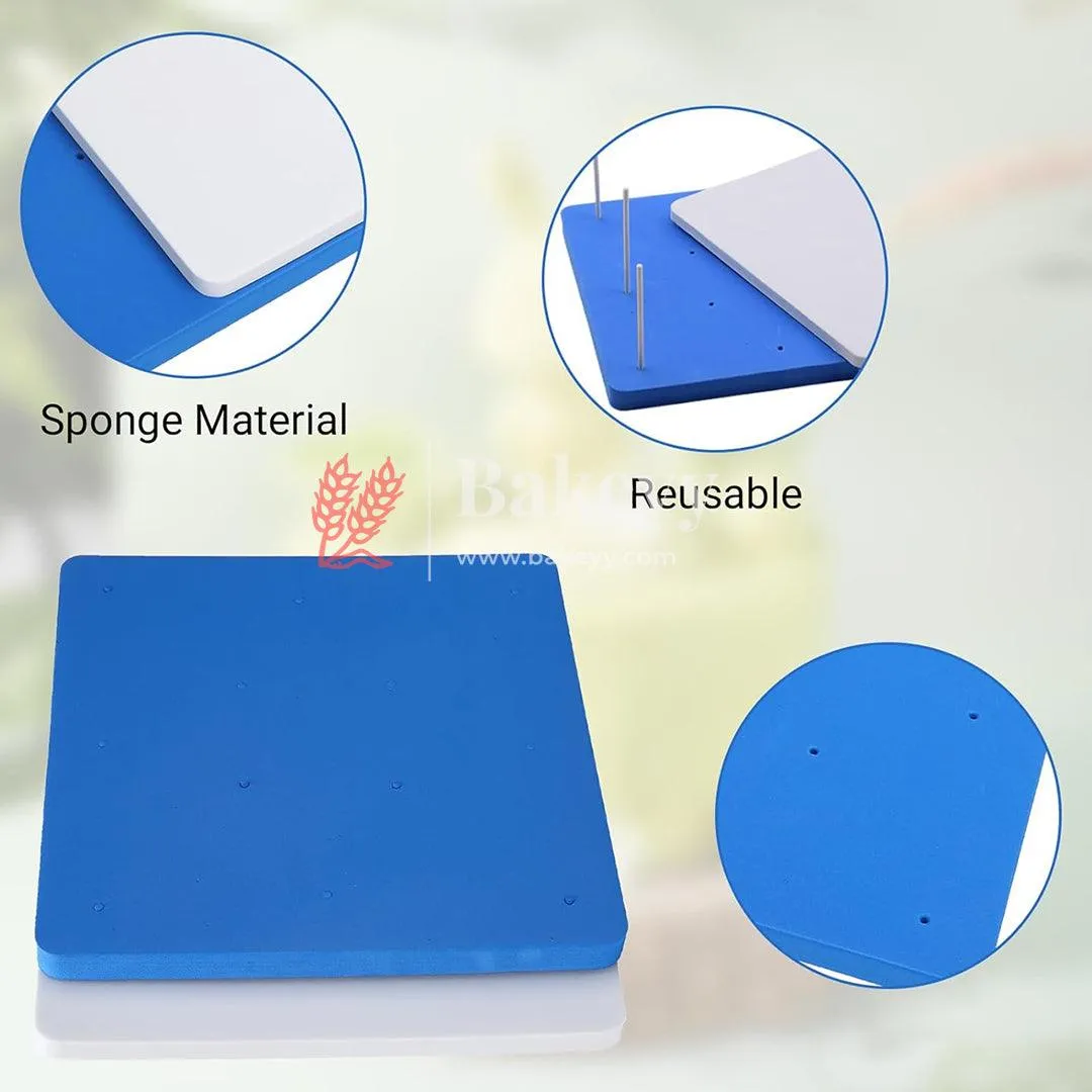 White and Blue Foam Pads | Fondant Flower Modeling Kit | Foam Pads or Cake Decoration|