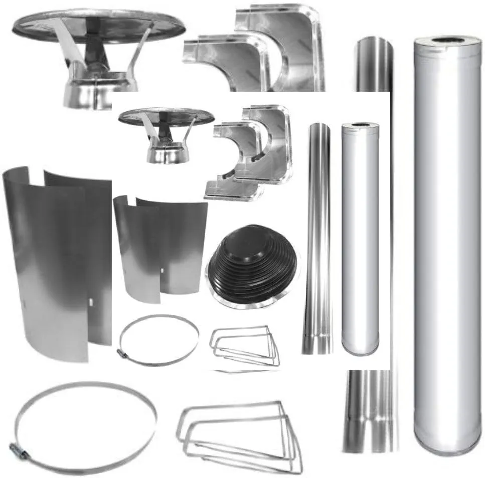 WHP1000500-PKG Chimney & Assembly Kit, Barrel, Flat Roof, Stainless