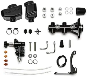 Wilwood 261-16962-BK Remote Tandem M/C Kit, 1 In Bore, Black