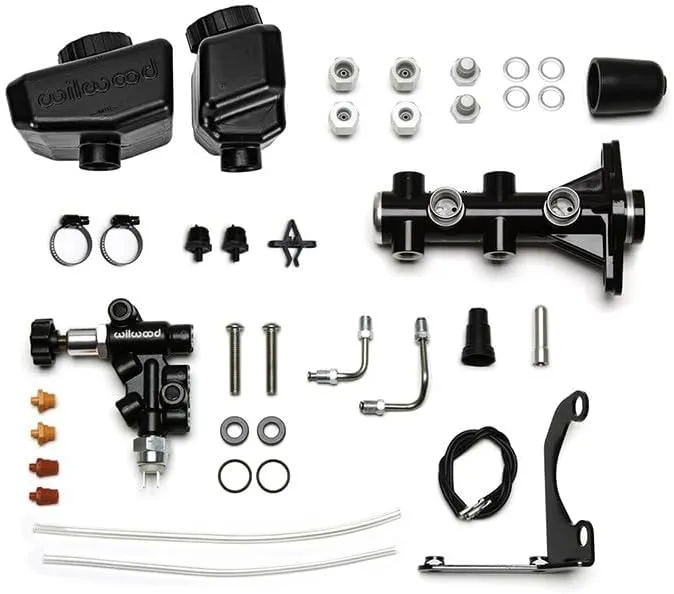 Wilwood 261-16962-BK Remote Tandem M/C Kit, 1 In Bore, Black