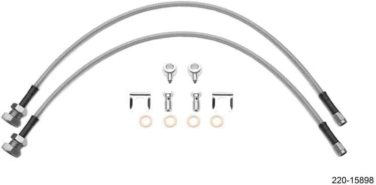 Wilwood Flexline Kit 24in 7/16-20in Banjo - 5/8-26in Male Bulkhead (Fits D52 Caliper)