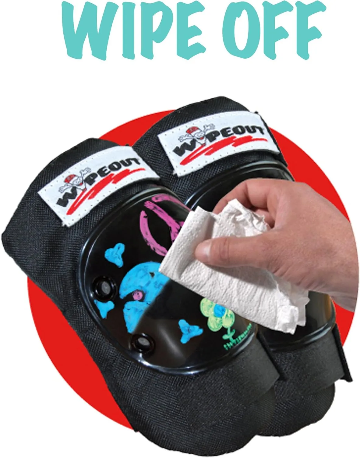 Wipeout Dry Erase Kids Pad Set with Knee Pads, Elbow Pads, and Wristguards