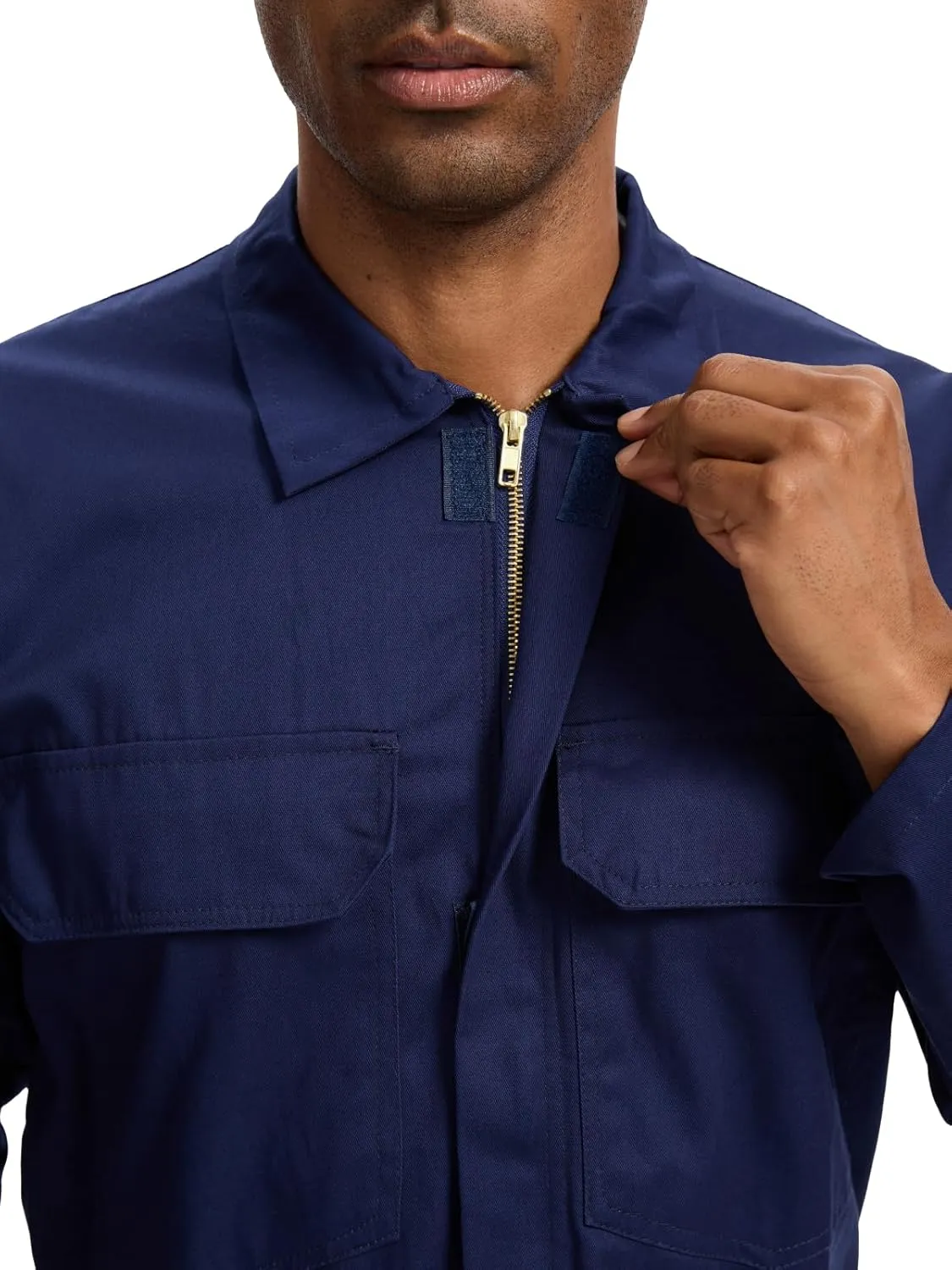 WORK IDEA Men's Coveralls Long Sleeve Cotton Twill Workwear Coverall Relaxed Fit