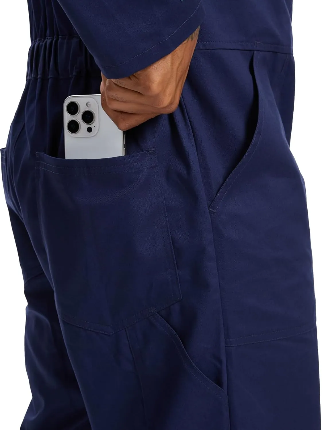 WORK IDEA Men's Coveralls Long Sleeve Cotton Twill Workwear Coverall Relaxed Fit