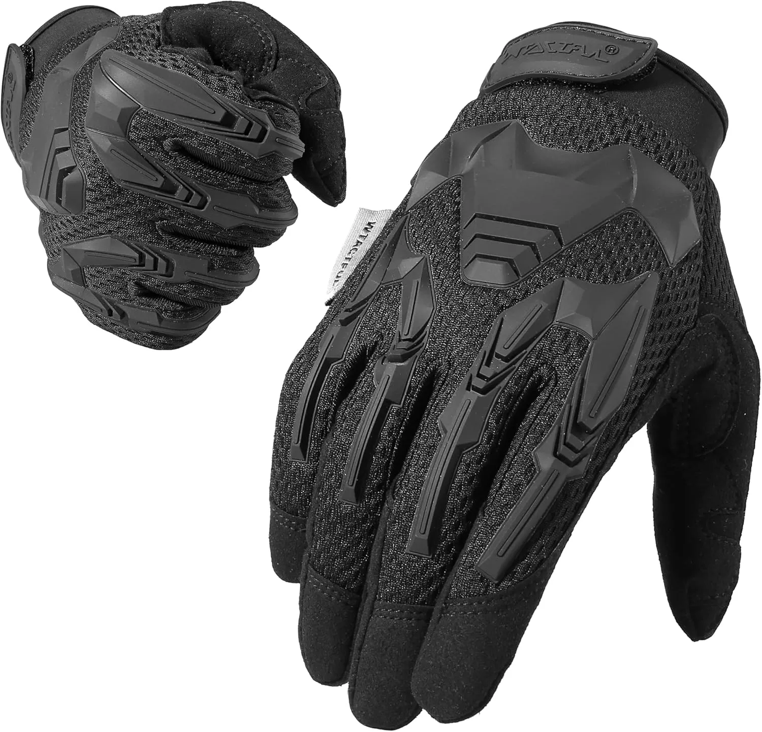 WTACTFUL Rubber Guard Tactical Gloves for Men, Breathable Comfort, Touchscreen Capable & Perfect for Outdoor Activities!