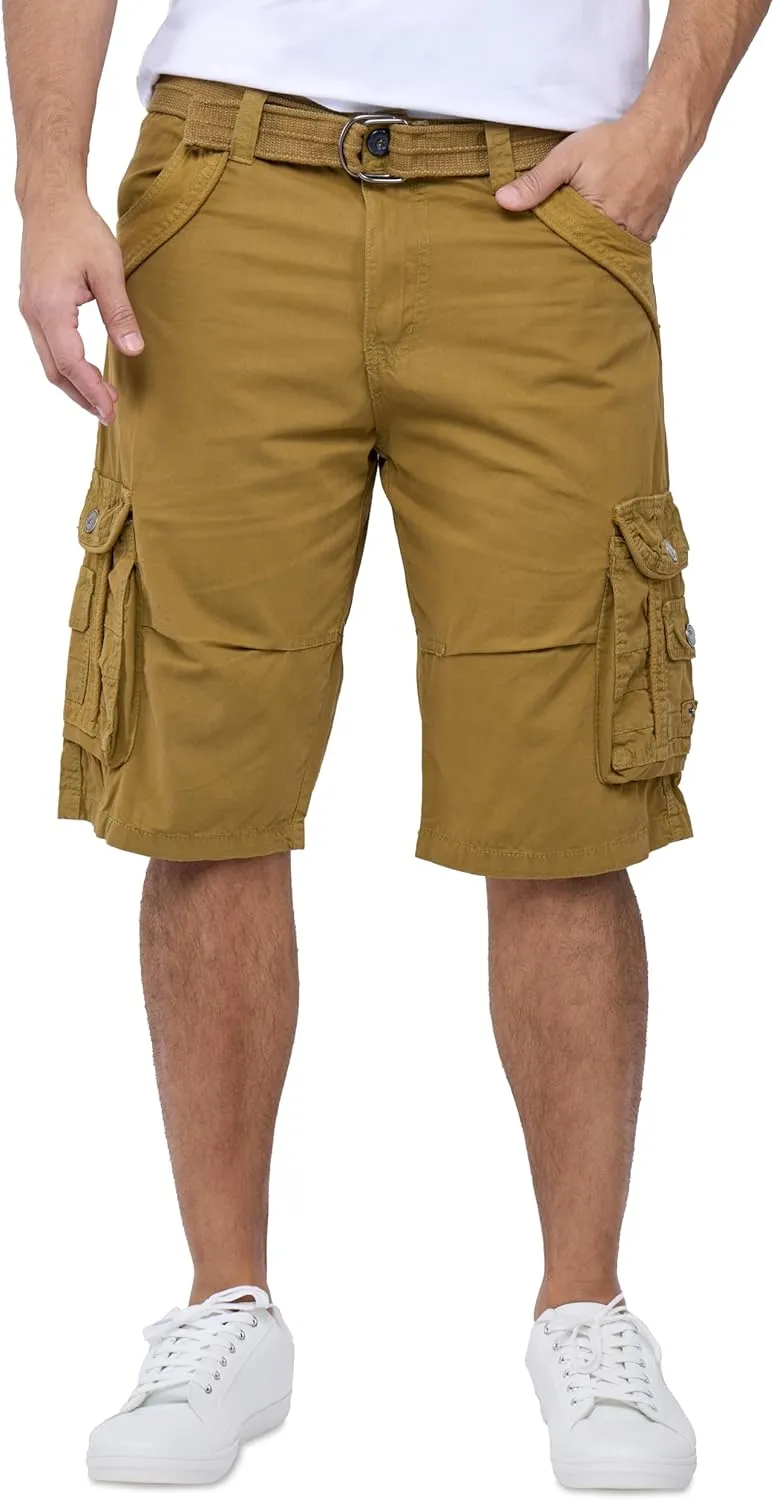 X RAY Mens Cargo Shorts Camo & Solid Colors 12.5" Inseam Knee Length Classic Fit Multi Pocket (Big and Tall Shorts for Men)