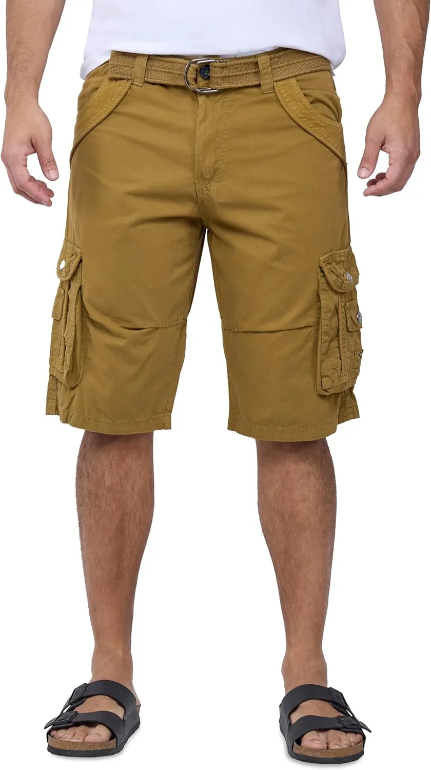 X RAY Mens Cargo Shorts Camo & Solid Colors 12.5" Inseam Knee Length Classic Fit Multi Pocket (Big and Tall Shorts for Men)