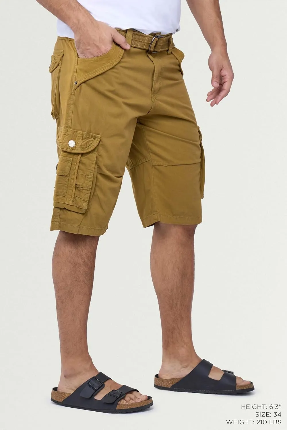X RAY Mens Cargo Shorts Camo & Solid Colors 12.5" Inseam Knee Length Classic Fit Multi Pocket (Big and Tall Shorts for Men)