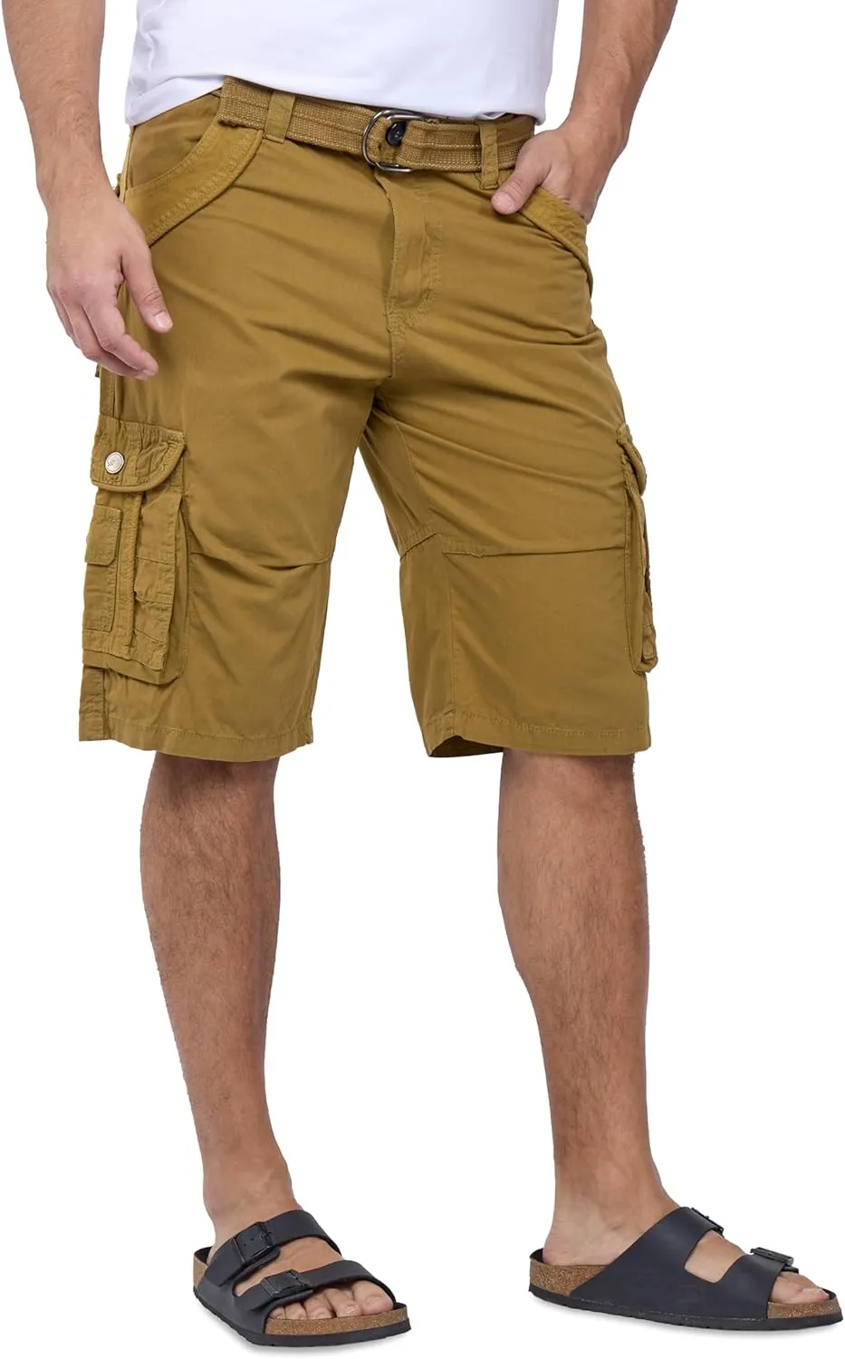 X RAY Mens Cargo Shorts Camo & Solid Colors 12.5" Inseam Knee Length Classic Fit Multi Pocket (Big and Tall Shorts for Men)