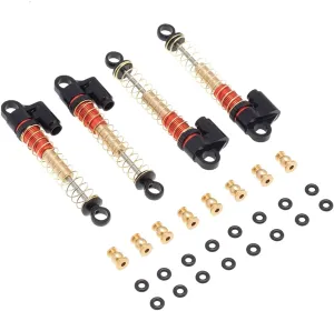 XBERSTAR RC Shocks for 1/24 Simulation Model car SCX24 Telescopic Extension Shock Absorber 43-48MM Wrangler/90081/ C10 (Black)