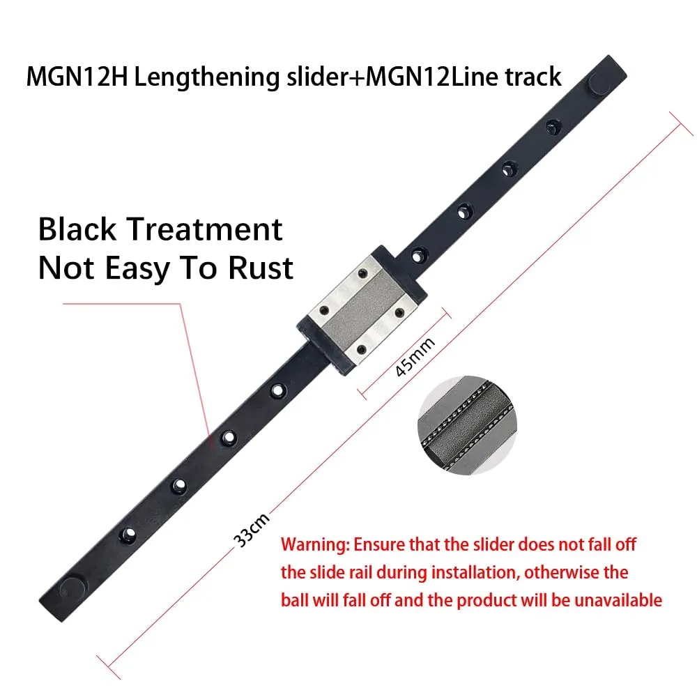 Y-axis MGN12H Linear Rail Guide Kit V3.2 Ender 3/3 pro/3 neo 3D Printers Upgrade Include Custom 4020 Profile and All Accessories from ChowThink