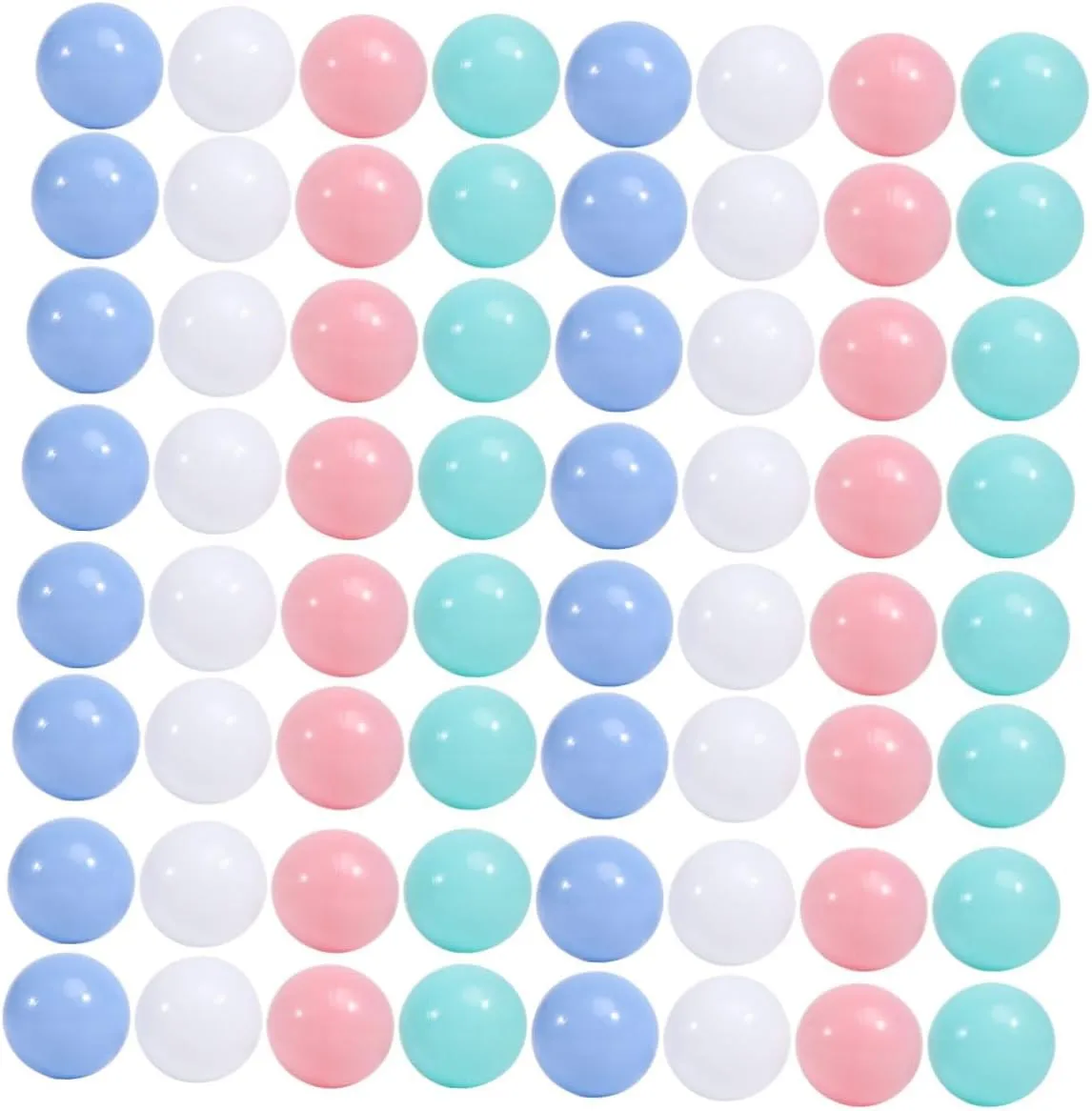 YARNOW 100Pcs Crush Plastic Ocean Balls for Macaron Mixed Colors Bath Educational Balls for Ball Pits Playhouses and Pools Mesh Bag