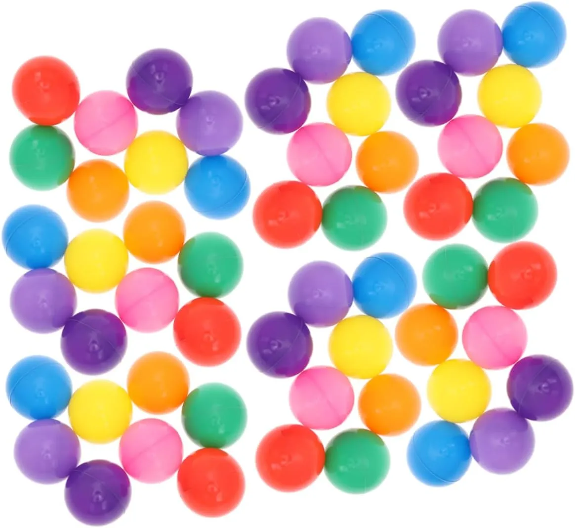YARNOW 200PCS Crush Ocean Balls for Educational Plastic Macaron Mixed Colors Safe for Play and Coordination Development
