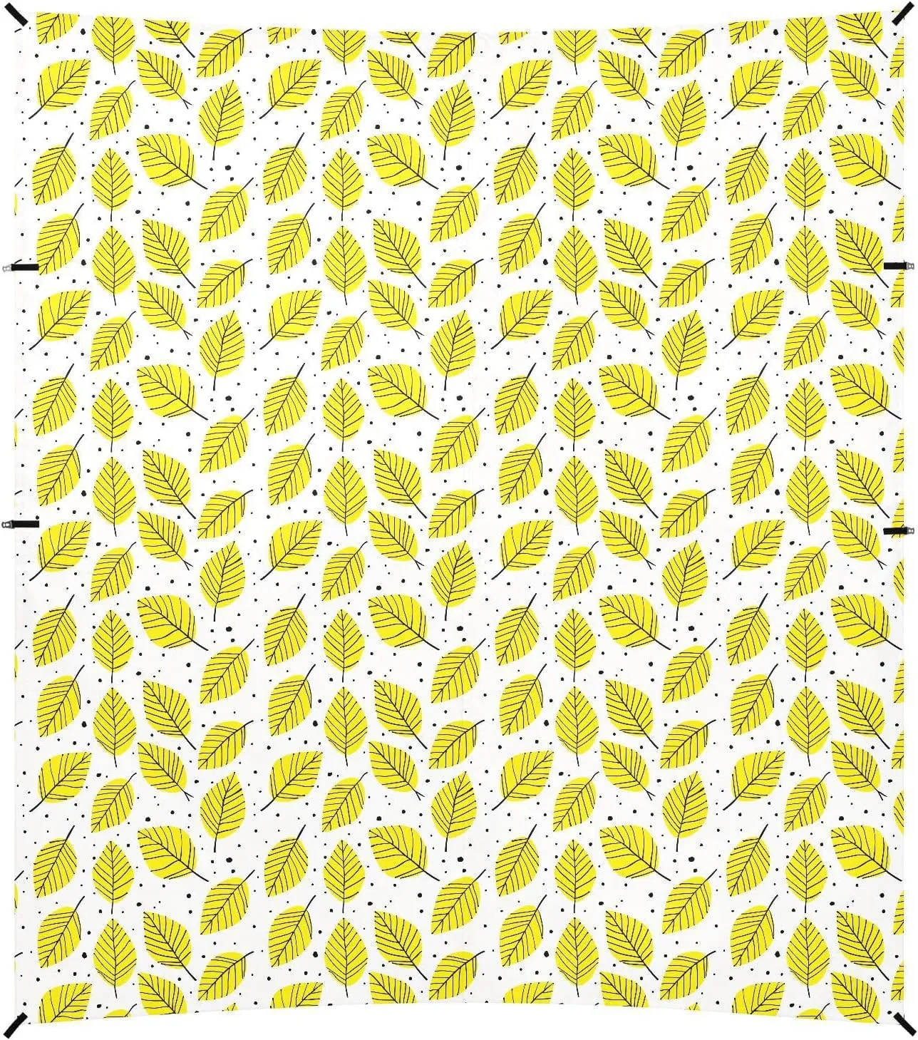 Yellow Leaves Foldable Beach Tent UPF50  Protection Lightweight Portable Sun Shelter with Sandbags, Sand Shovel, Poles for Camping, Picnics, Backyard