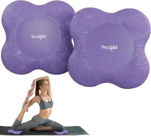 Yes4All 2PCS Yoga Knee Pads Extra Thick, Yoga Kneeling Pad for Pilates Exercise, 13/16 Inches Cushion Knees Elbow Mat Supplies for Women Men Fitness Travel