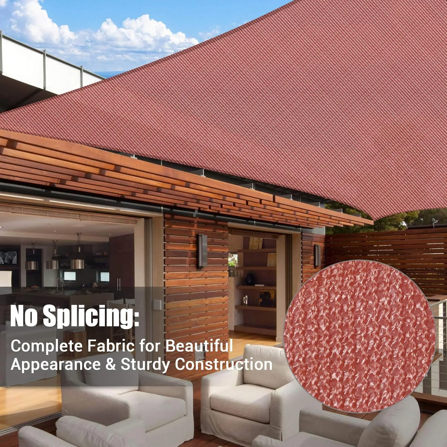 Yescom 1 Pack 13'x19' Rectangle Sun Shade Sail Red 95% UV Block Outdoor Patio Pool Garden Yard Carport Lawn Cover Net Awning Canopy