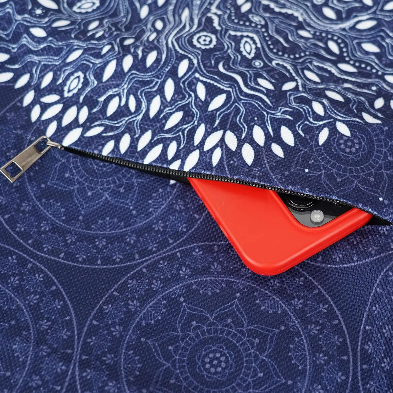 Yoga Mat Bag Yoga Tote Bag with Large Waterproof Zipper Pocket and Drawstring Pocket Yoga Mat Bag Carrier Fit Most Size Mats and All You Stuff