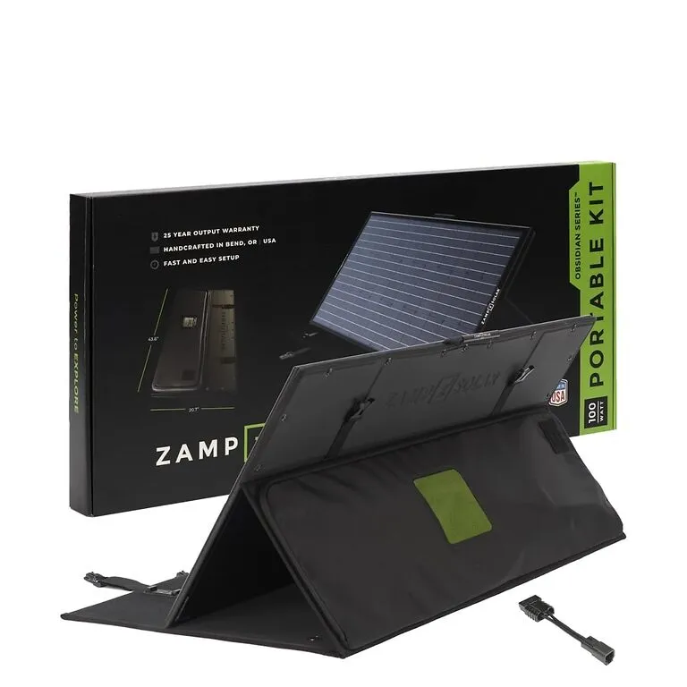 Zamp Solar Obsidian Series 100-Watt Dometic PLB40 Charging Kit (No Controller)