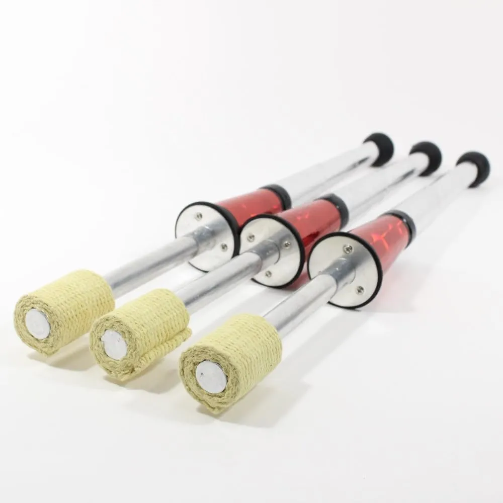 Zeekio Fire Torch Juggling Club Set - Premium Quality - Set of 3 (All Red)