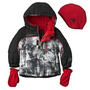 ZeroXposur Baby Boy's Switch Puffer Jacket Set (12 Months, Red)