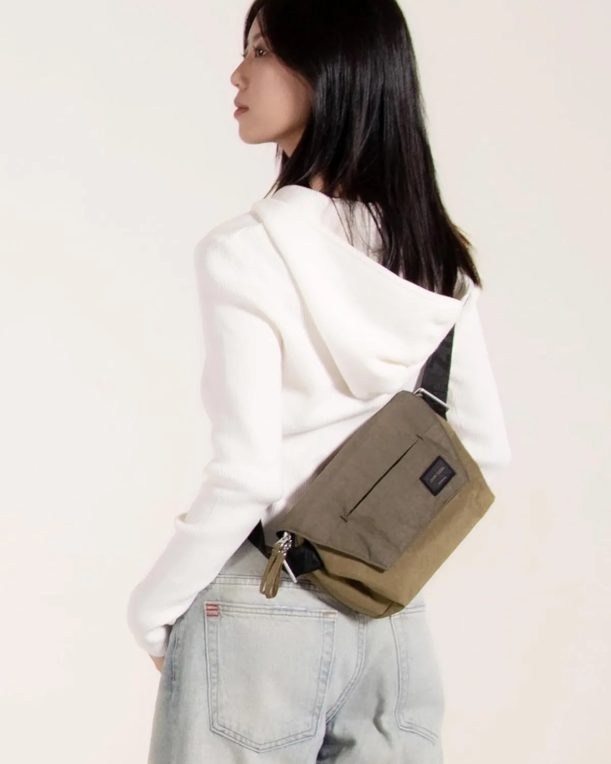 ZIMEGO Tactical Crossbody Sling Bag - Fanny Pack for Travel and Everyday Use, Dark Olive
