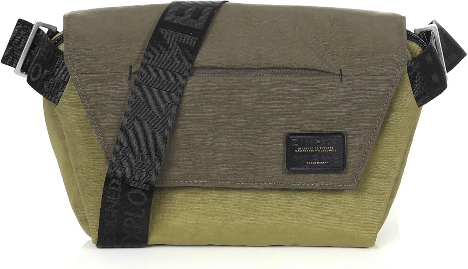 ZIMEGO Tactical Crossbody Sling Bag - Fanny Pack for Travel and Everyday Use, Dark Olive