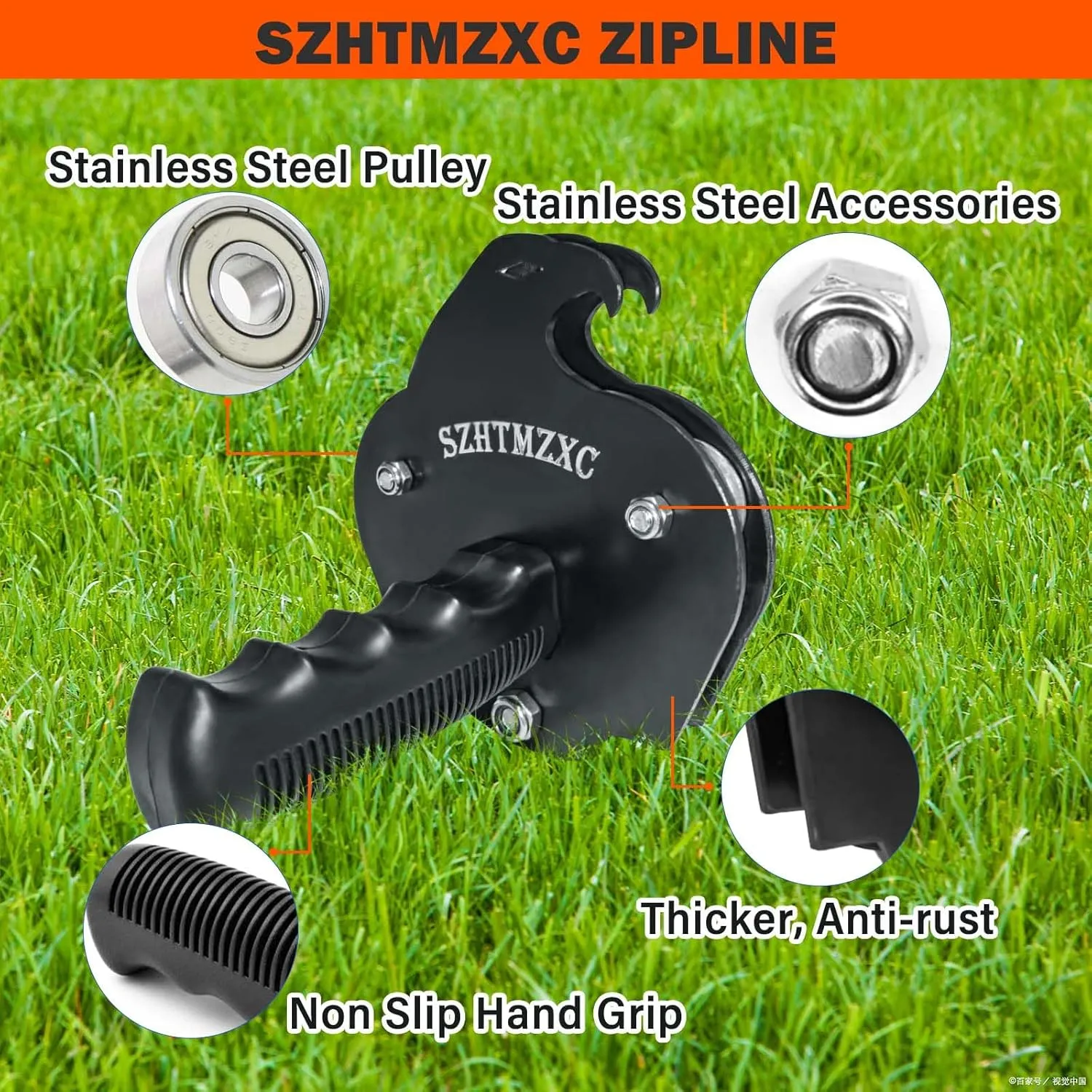 Zipline Kits for Backyard, 110FT Zip Line Kit for Kids and Adults, Up to 350Lbs, Ratchet System, Tree Climbing Holds, Outdoor Toys Play Set Playground Equipment (180FT Ratchet, Tree Climbing)