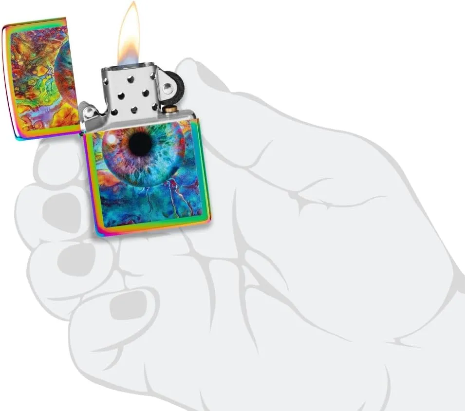 Zippo Spacey Eye Design Multi Color Pocket Lighter