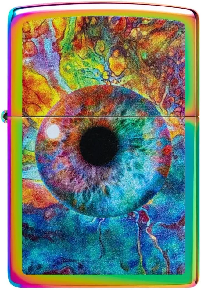 Zippo Spacey Eye Design Multi Color Pocket Lighter
