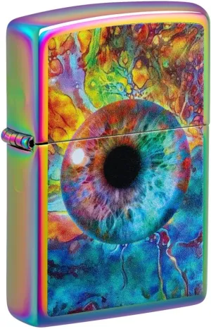 Zippo Spacey Eye Design Multi Color Pocket Lighter