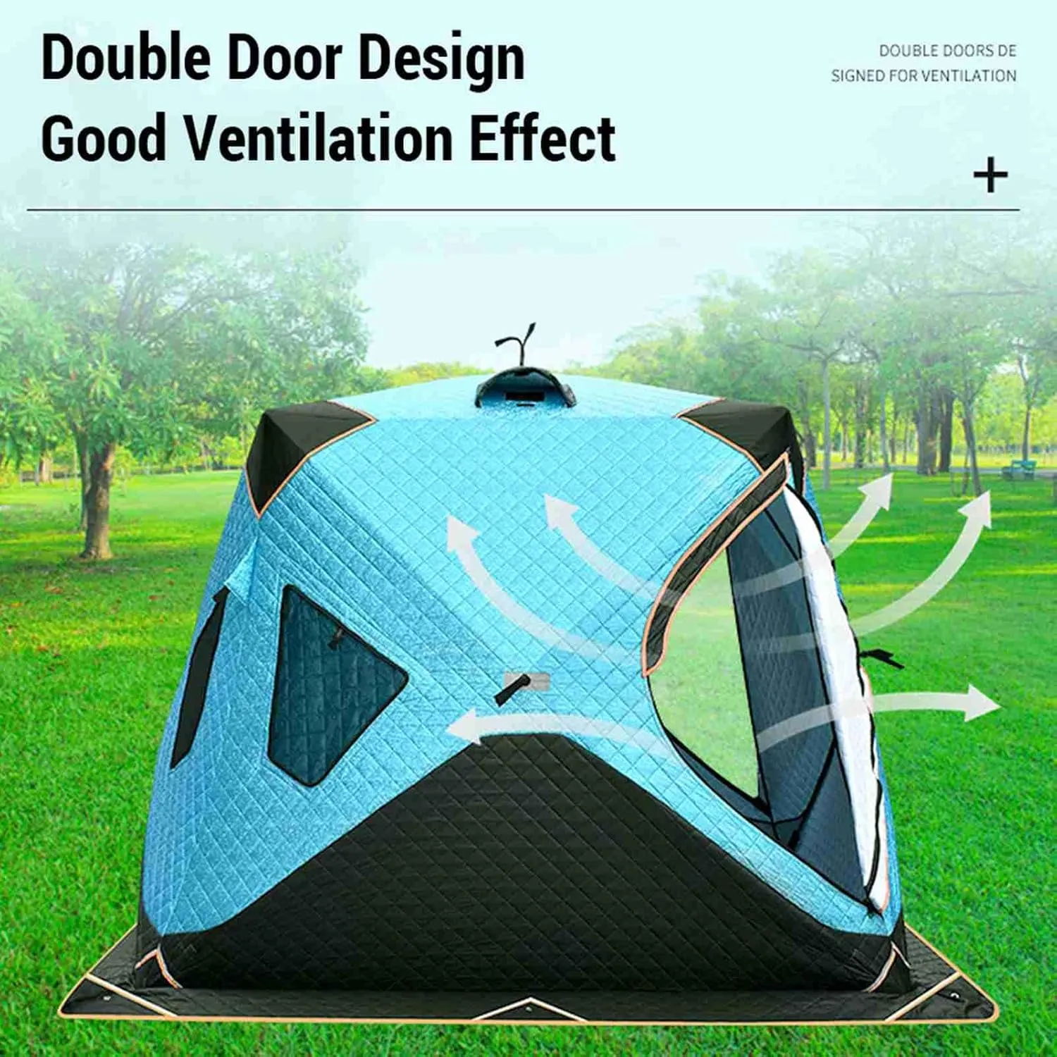 ZJchao Ice Fishing Shelters Insulated Ice Fishing Camping Tent for 3 4 People Windproof Portable Shelter ice Fishing Tent Waterproof ice Fishing Tent Insulated ice Fishing Tent