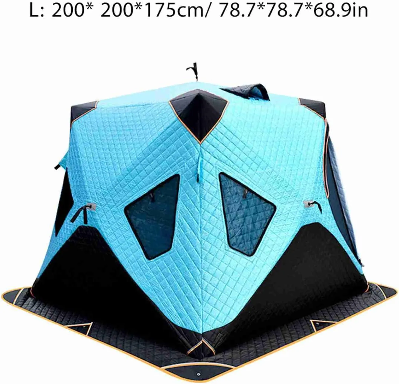 ZJchao Ice Fishing Shelters Insulated Ice Fishing Camping Tent for 3 4 People Windproof Portable Shelter ice Fishing Tent Waterproof ice Fishing Tent Insulated ice Fishing Tent
