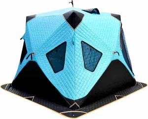 ZJchao Ice Fishing Shelters Insulated Ice Fishing Camping Tent for 3 4 People Windproof Portable Shelter ice Fishing Tent Waterproof ice Fishing Tent Insulated ice Fishing Tent