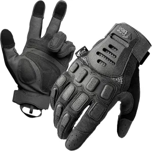 ZUNE LOTOO Touchscreen Tactical Gloves Men with TPR Finger Impact Protection & Palm Padded for Motorcycle Airsoft Paintball Range Work
